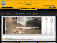 Tablet Screenshot of hardwood-direct.com